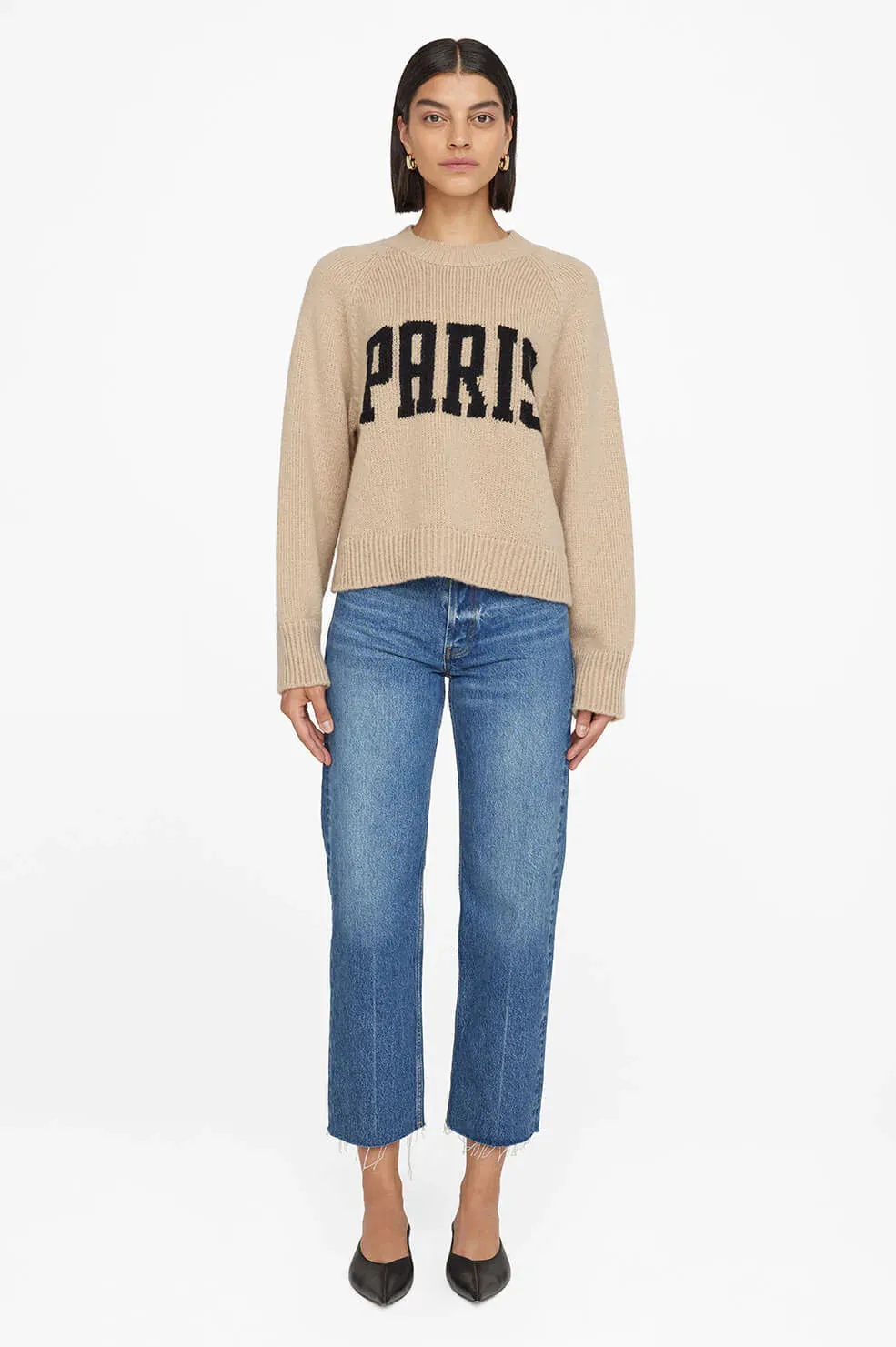 Anine Bing - Kendrick Sweater University of Paris in Light Camel