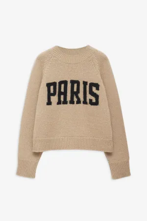 Anine Bing - Kendrick Sweater University of Paris in Light Camel