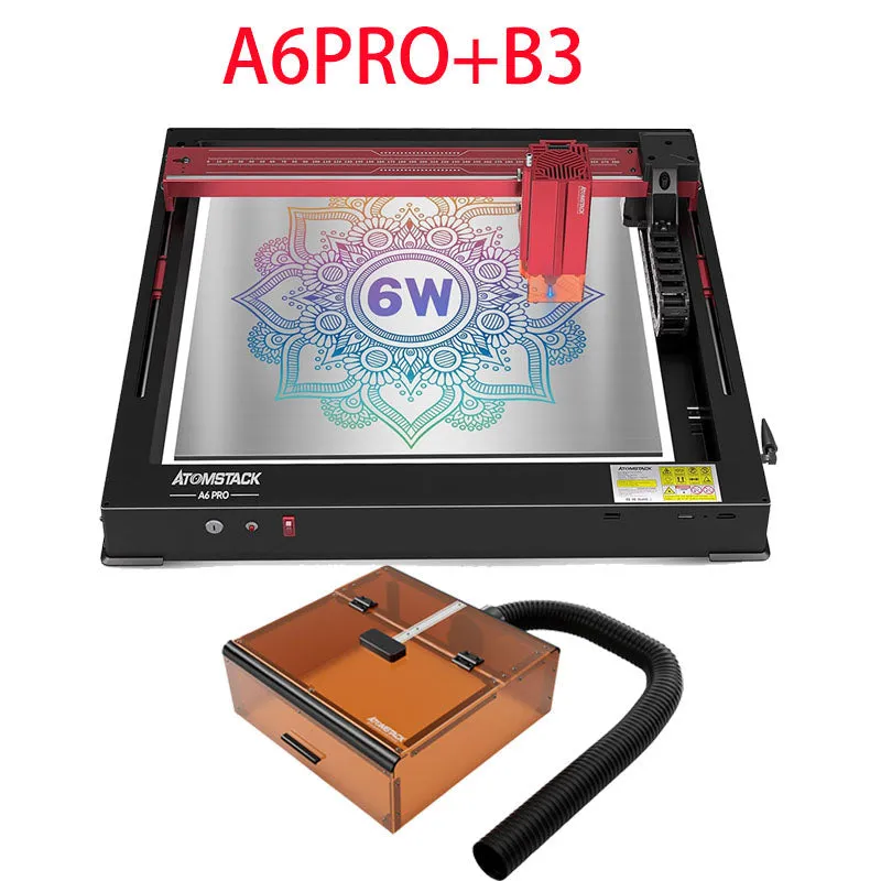 ATOMSTACK A6 Pro Laser Engraver for Beginners, Unibody Frame No Assembly Required, 6W Output Power Laser Engraving and Cutting Machine, Higher Accuracy Laser Cutter for Wood, Acrylic, Leather, etc.