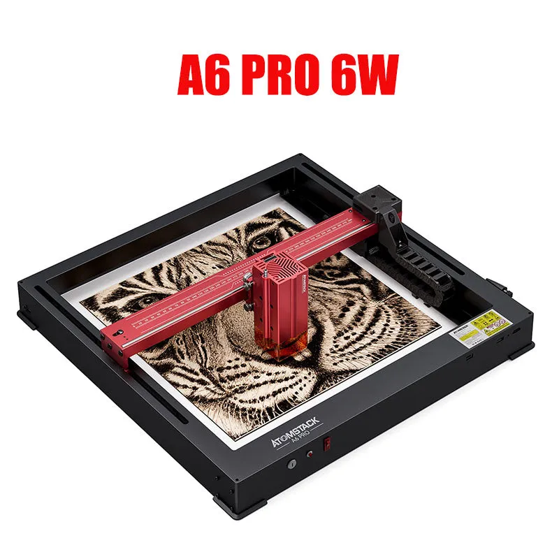 ATOMSTACK A6 Pro Laser Engraver for Beginners, Unibody Frame No Assembly Required, 6W Output Power Laser Engraving and Cutting Machine, Higher Accuracy Laser Cutter for Wood, Acrylic, Leather, etc.