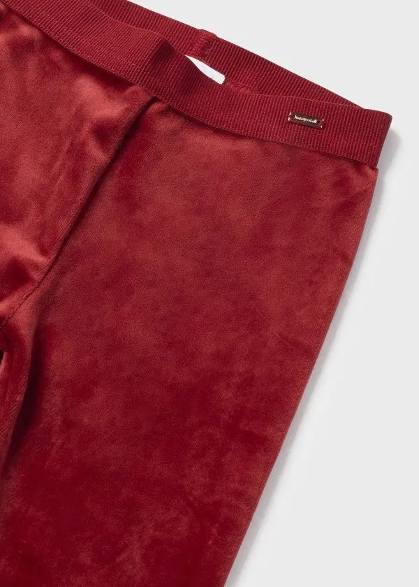 Baby Velvet Leggings - Cherry by Mayoral - FINAL SALE