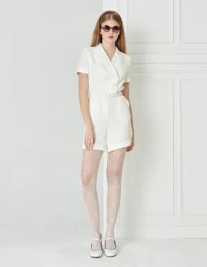 BORA AKSU Acetate Elegant Blazer Collar Jumpsuit