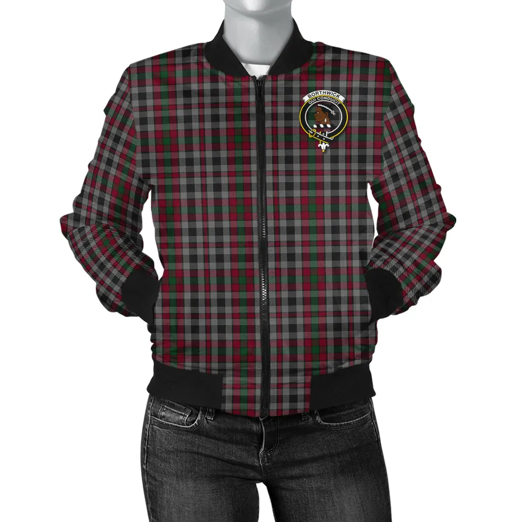 Borthwick Tartan Bomber Jacket with Family Crest