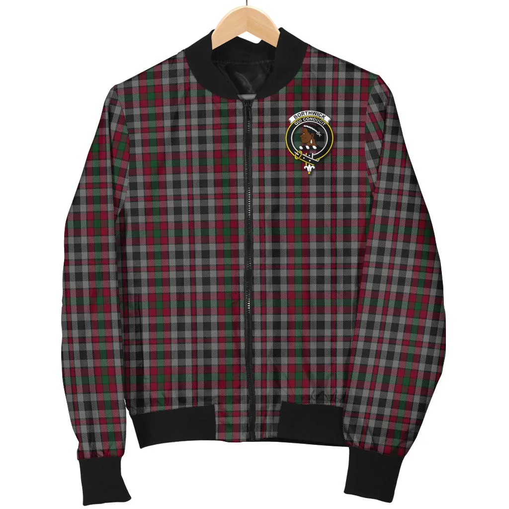 Borthwick Tartan Bomber Jacket with Family Crest