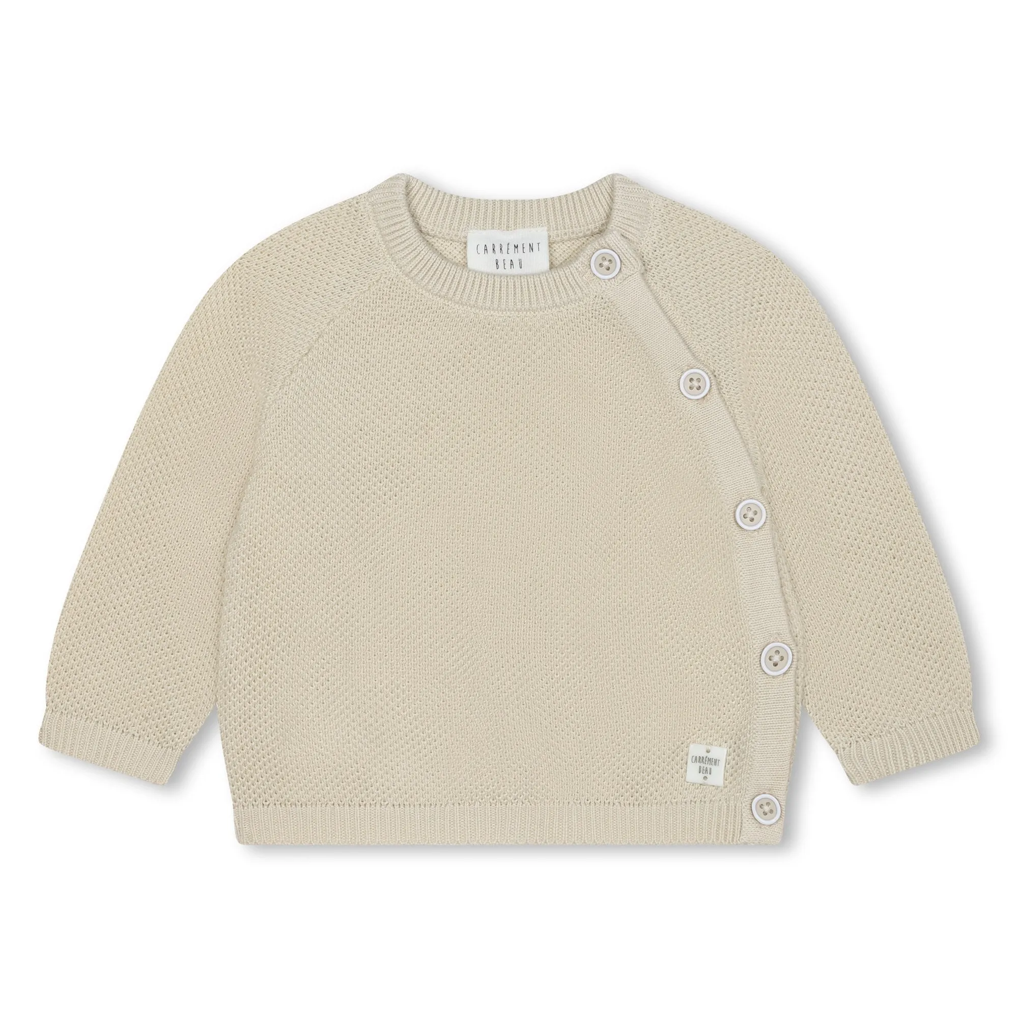 Carrement Beau Stone Knit Cardigan and Pant Set