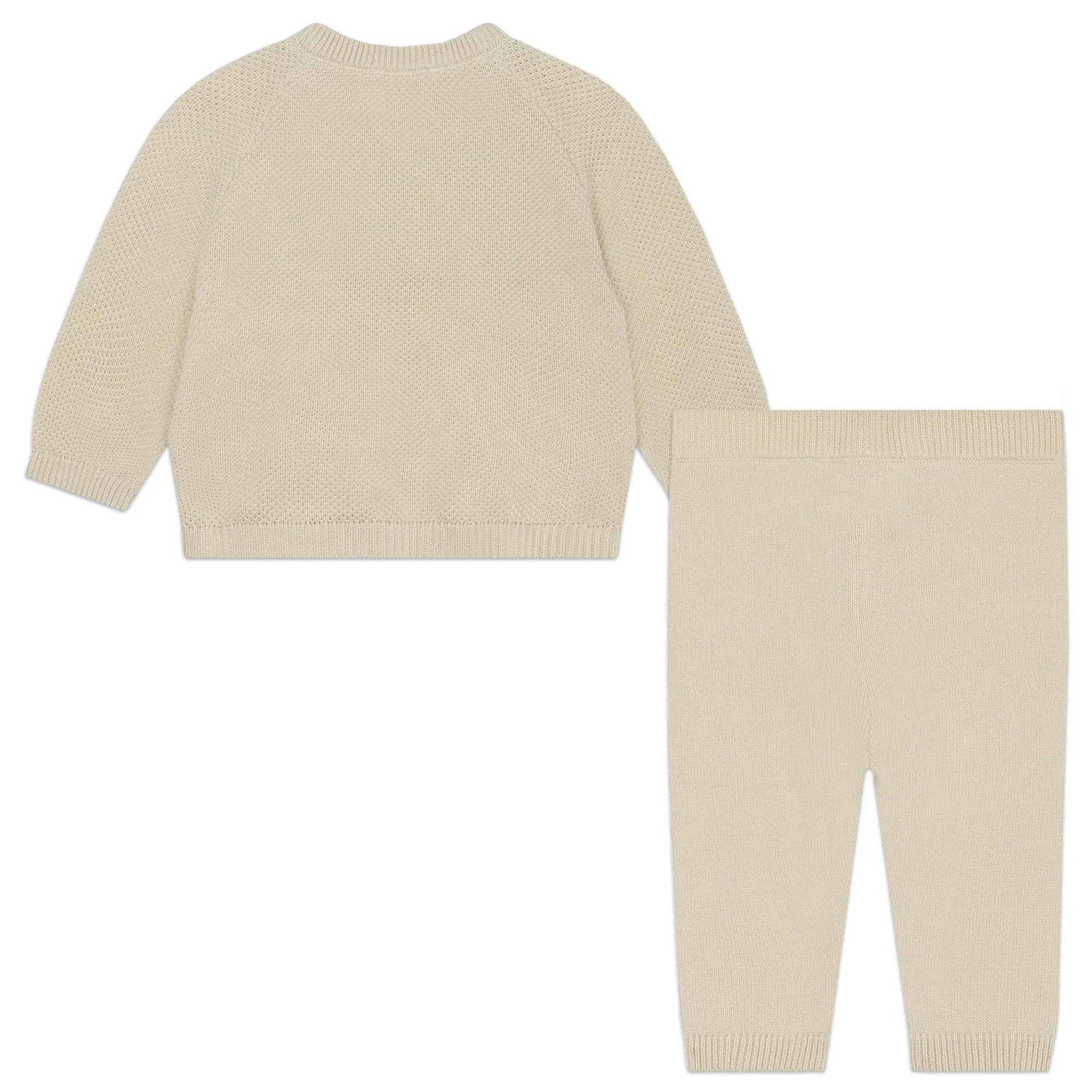 Carrement Beau Stone Knit Cardigan and Pant Set