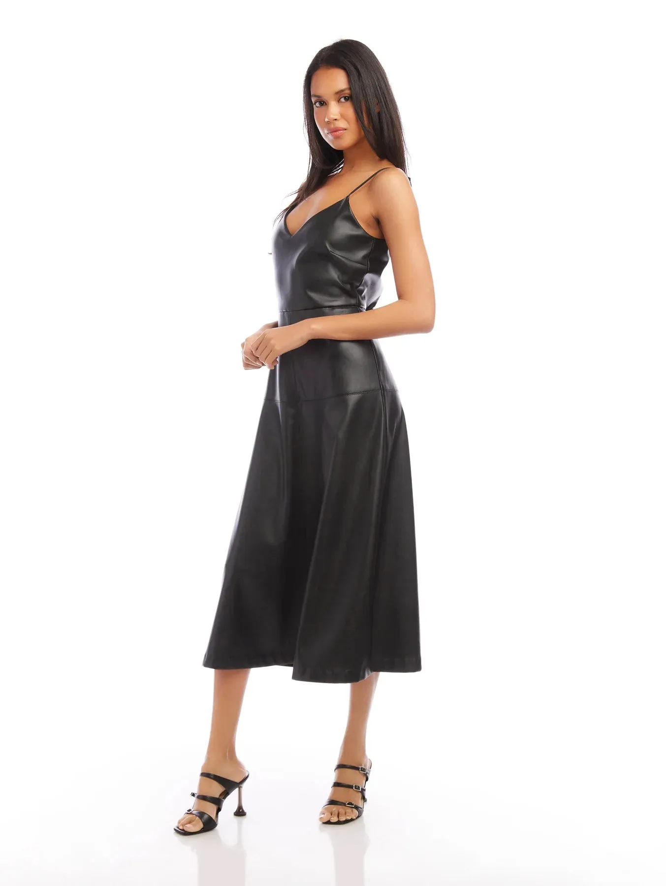 Faux Leather Dress