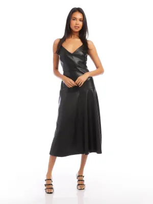 Faux Leather Dress