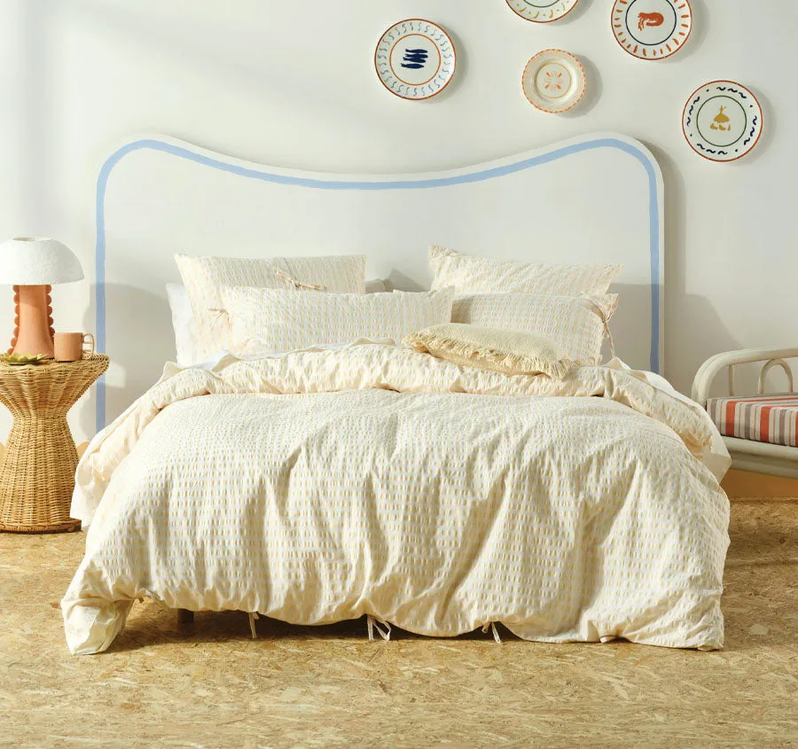 Ferrara Quilt Cover Set Range Sand