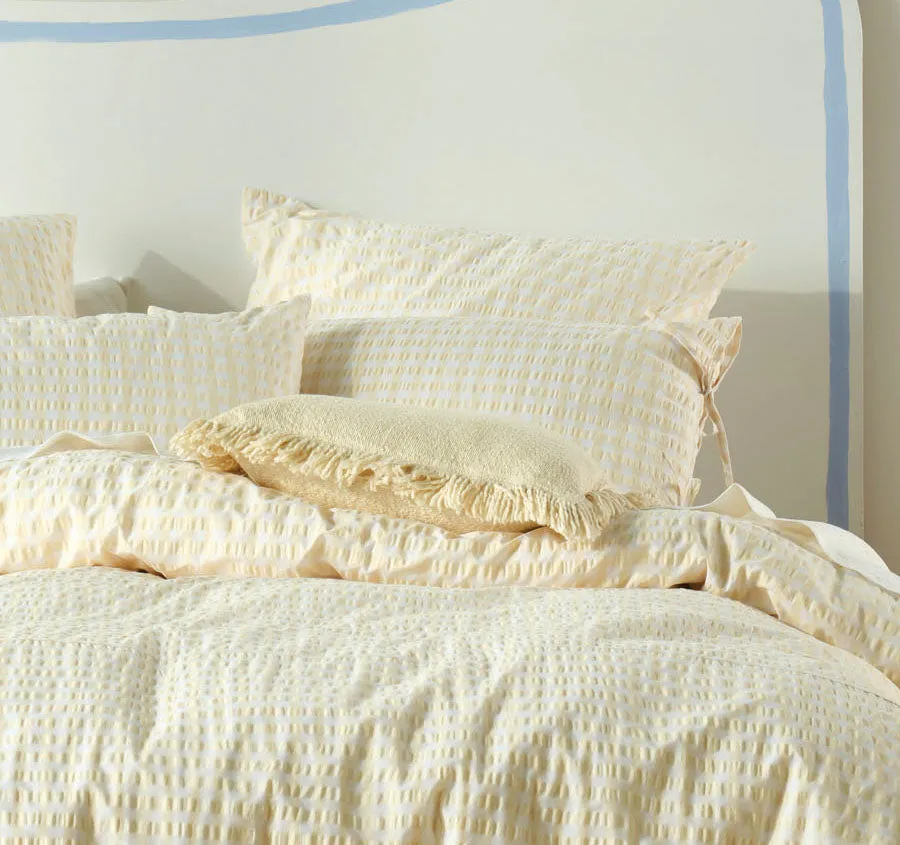 Ferrara Quilt Cover Set Range Sand