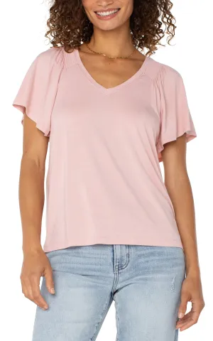 Flutter Sleeve Knit Top