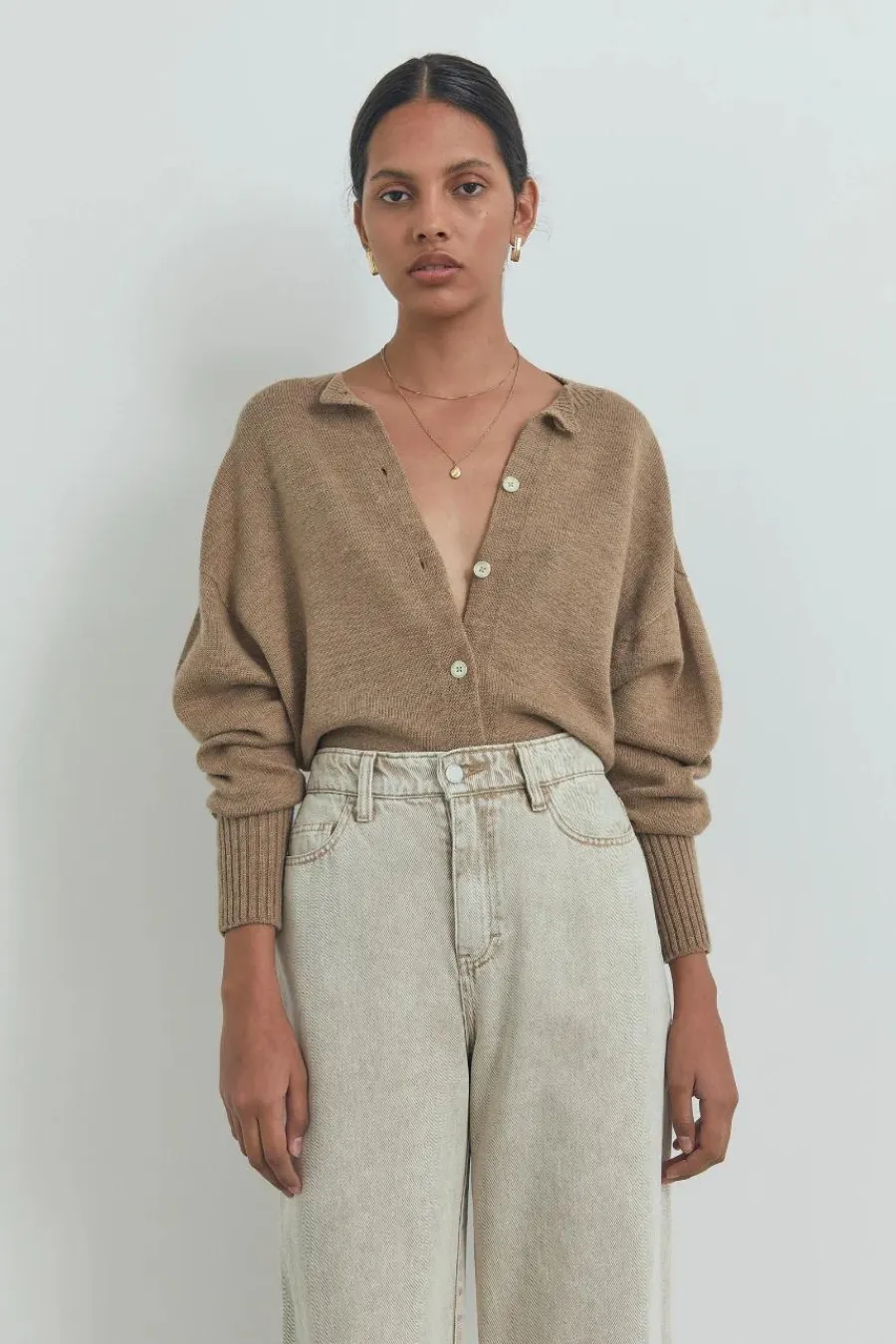 Hart Merino Cardigan Wicker Marl