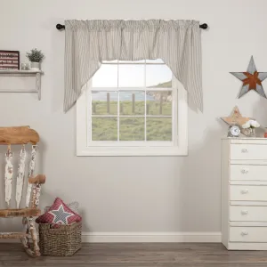 Hatteras Blue Seersucker Lined Swag Curtains