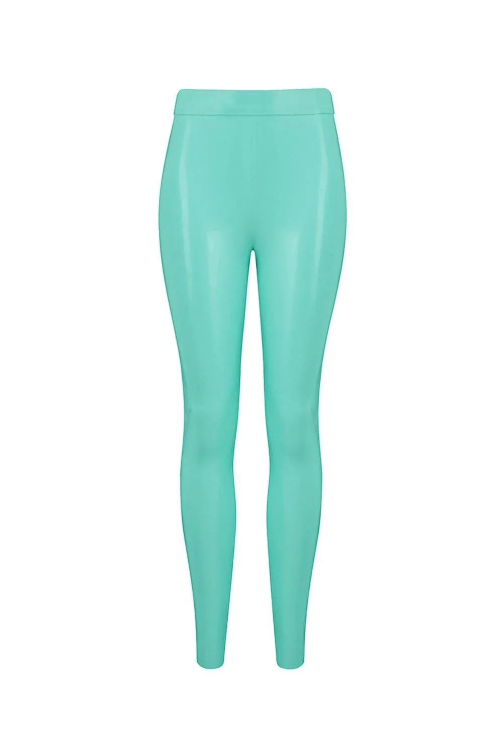 Jade Green Latex Leggings