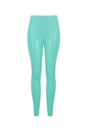 Jade Green Latex Leggings