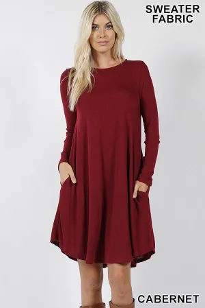 Jocelyn Hem Dress - Cabernet