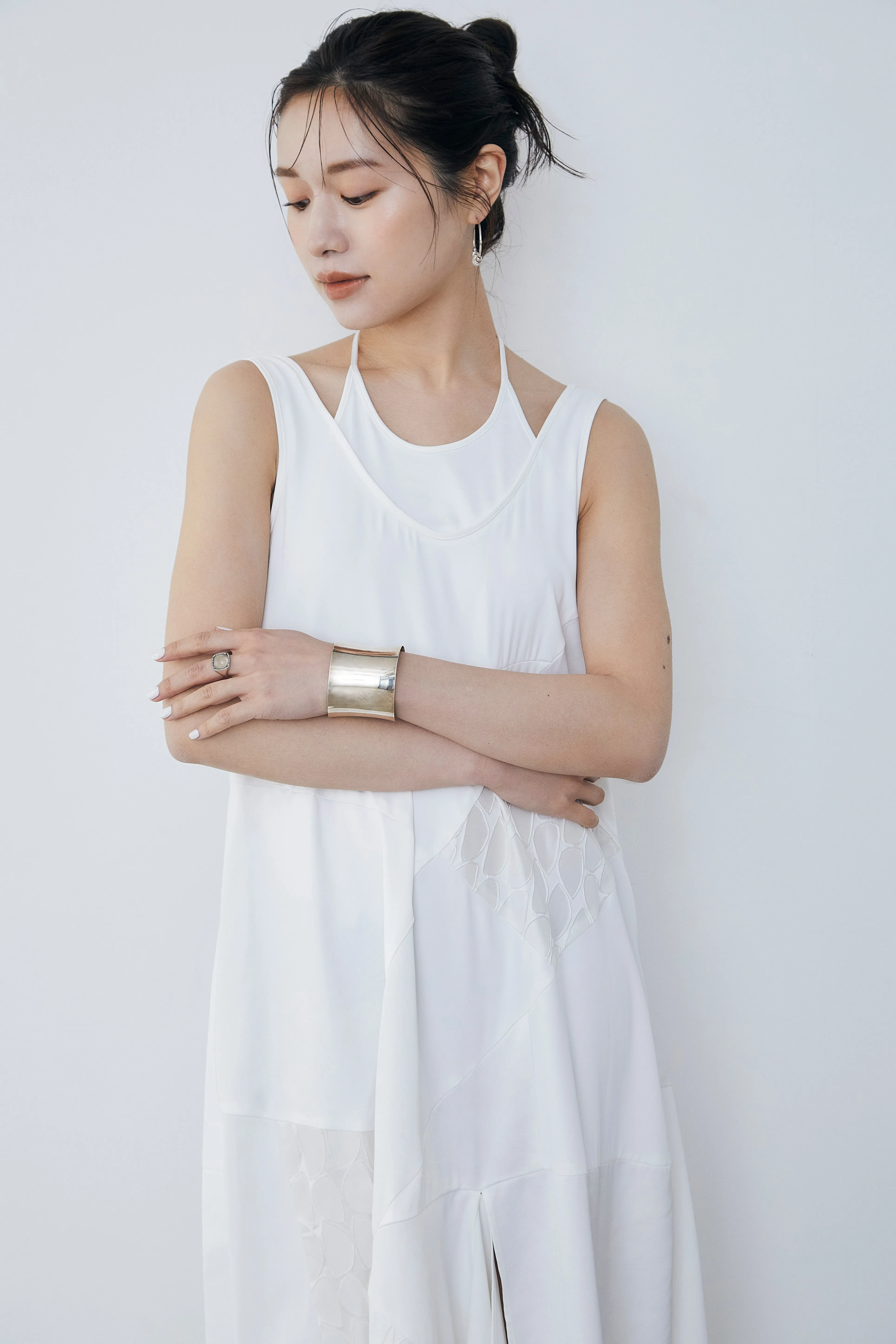 Layered blocking Dress