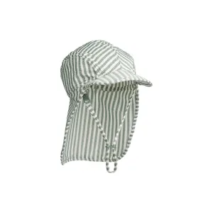 Liewood Lusio Seersucker Sun Hat - Peppermint Stripe - Crème De La Crème