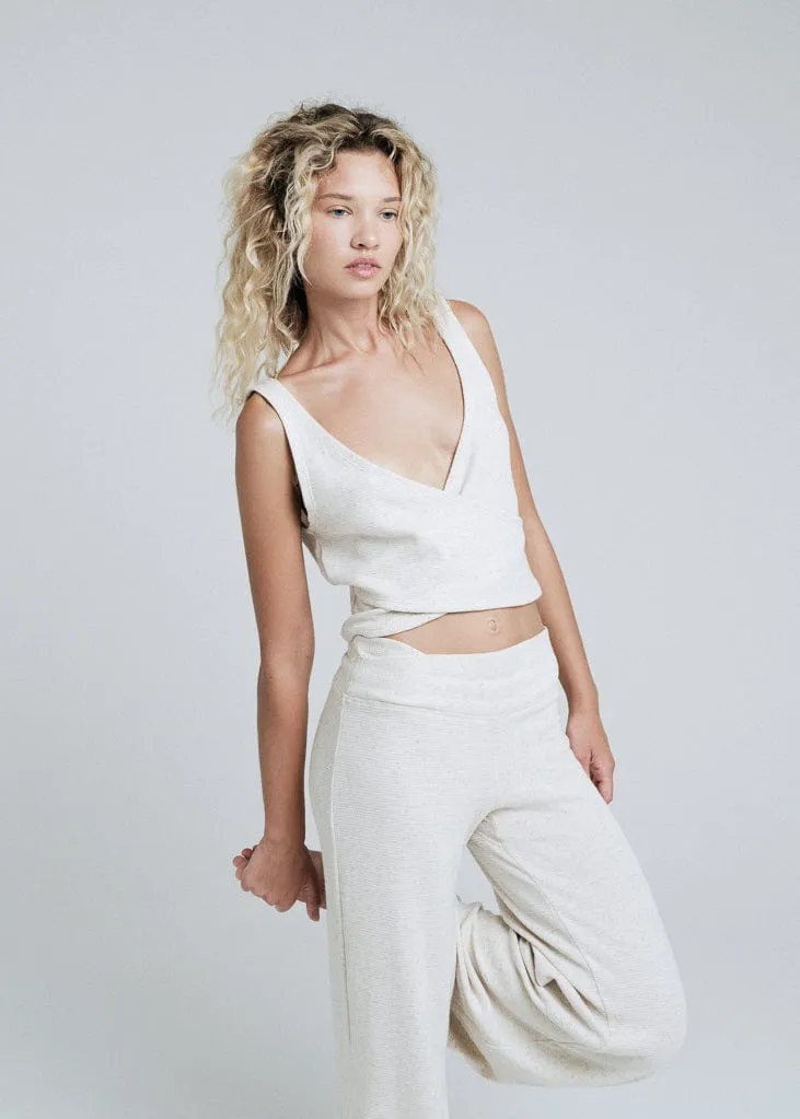 Linen Waffle Origami Top