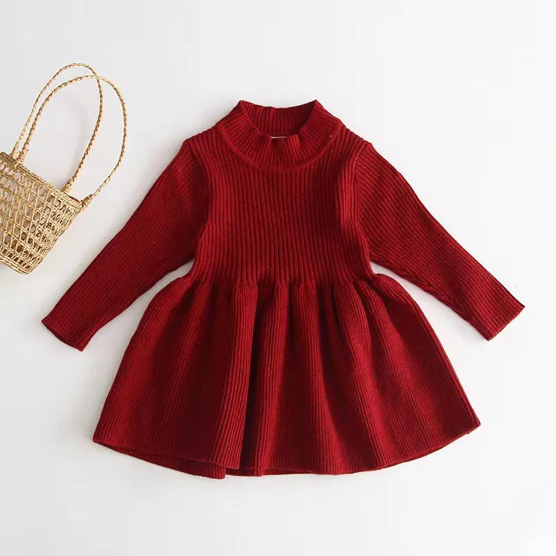 Lulu Ruffled Knit Sweater Dress