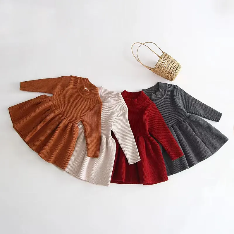 Lulu Ruffled Knit Sweater Dress