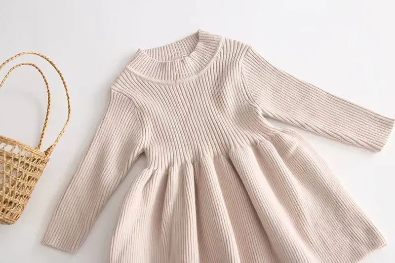 Lulu Ruffled Knit Sweater Dress