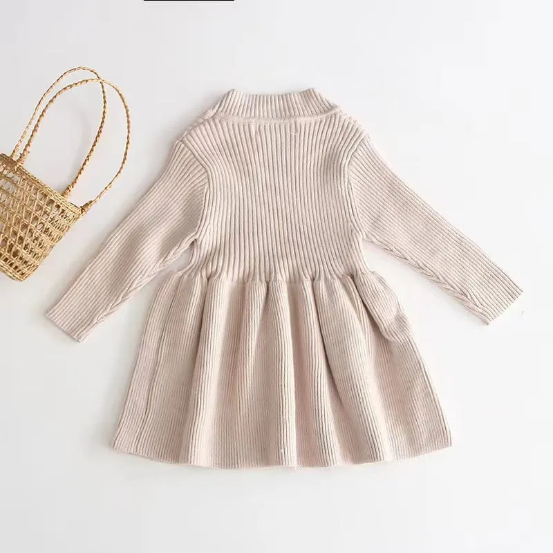 Lulu Ruffled Knit Sweater Dress
