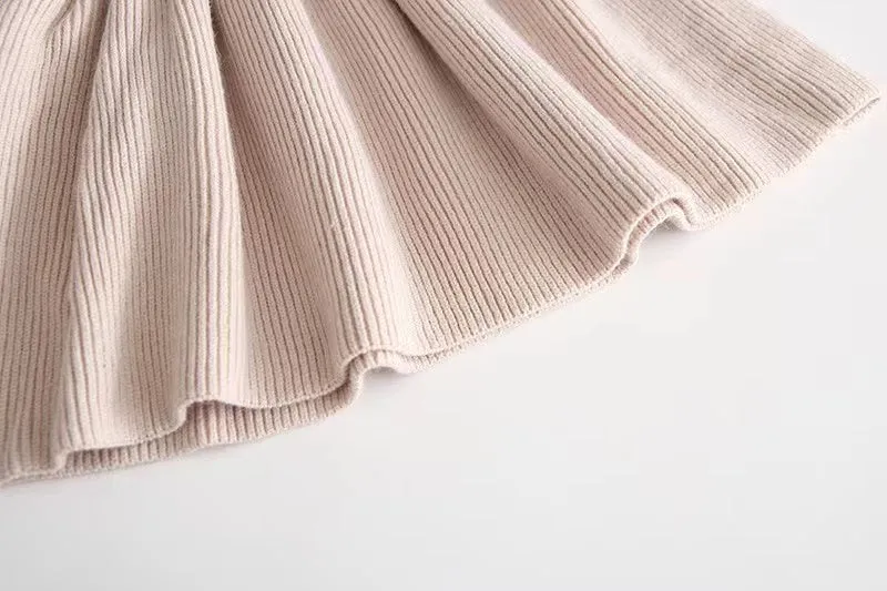Lulu Ruffled Knit Sweater Dress