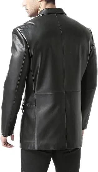 Men's Richard Classic Lambskin Leather Blazer Coat Jacket
