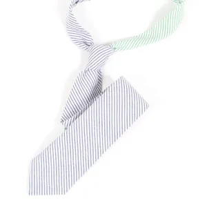 Navy Seersucker Necktie