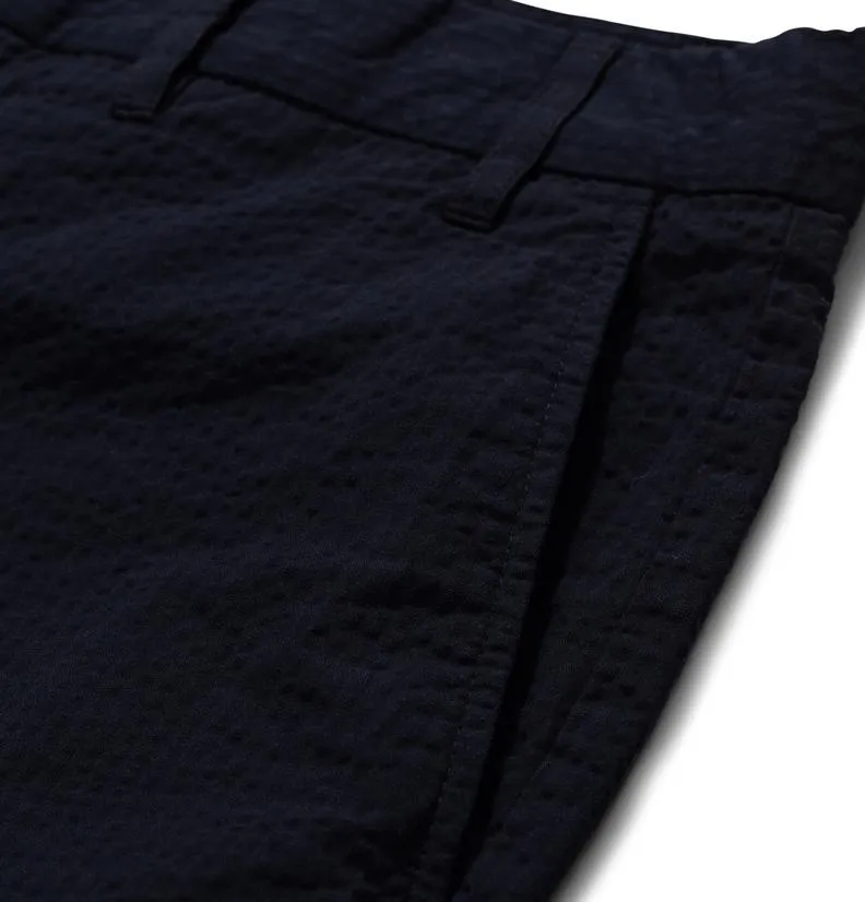 Norse Projects Aros Seersucker Shorts – Dark Navy