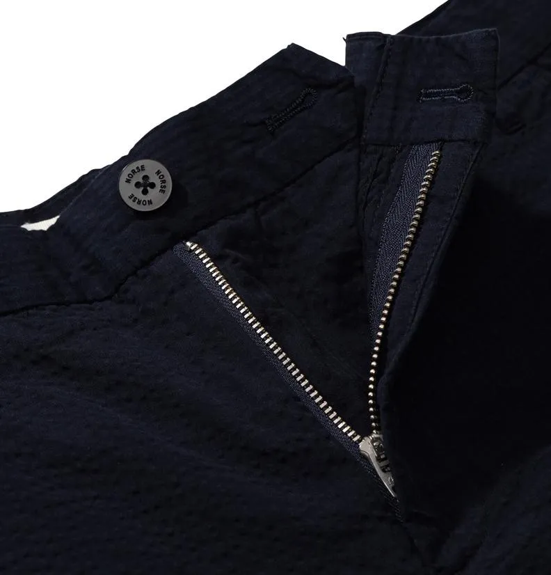 Norse Projects Aros Seersucker Shorts – Dark Navy