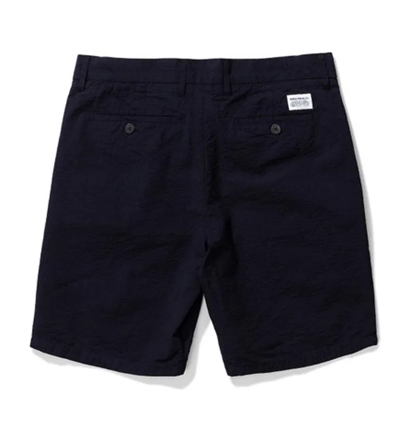 Norse Projects Aros Seersucker Shorts – Dark Navy