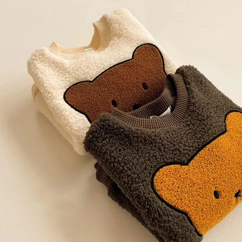 Patch Bear Plush Baby Sweatshirt