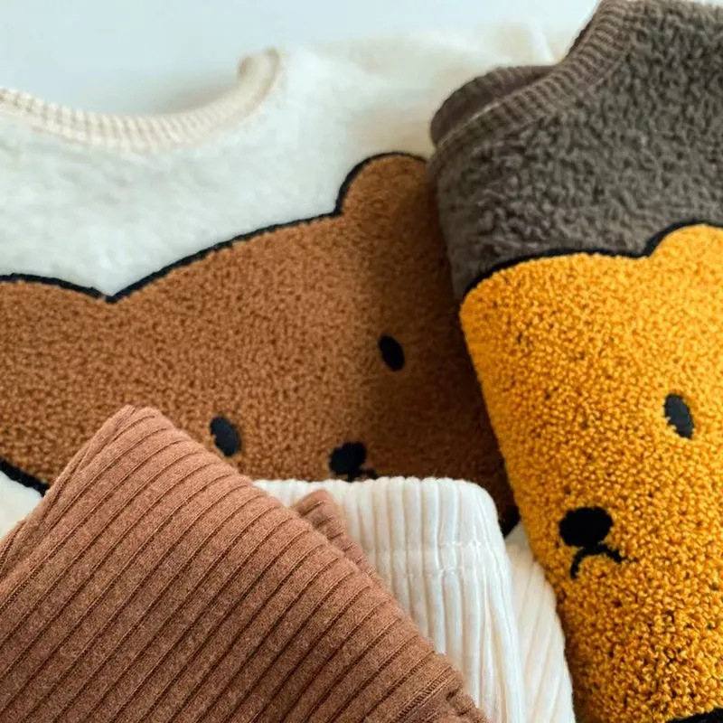 Patch Bear Plush Baby Sweatshirt