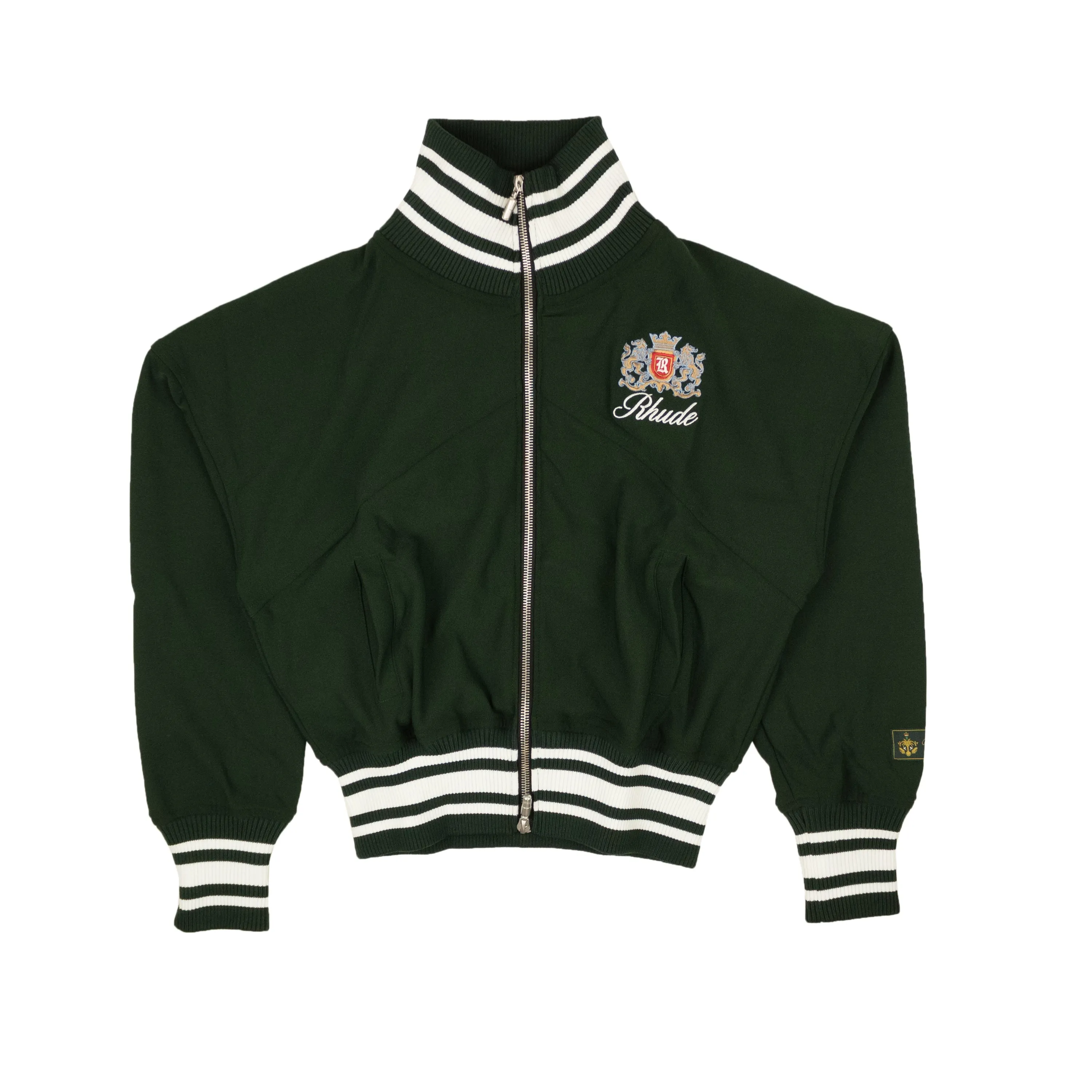 Rhude Ribbed Track Jacket - Forest
