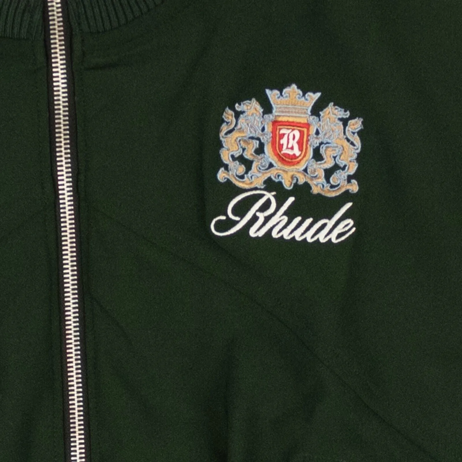 Rhude Ribbed Track Jacket - Forest