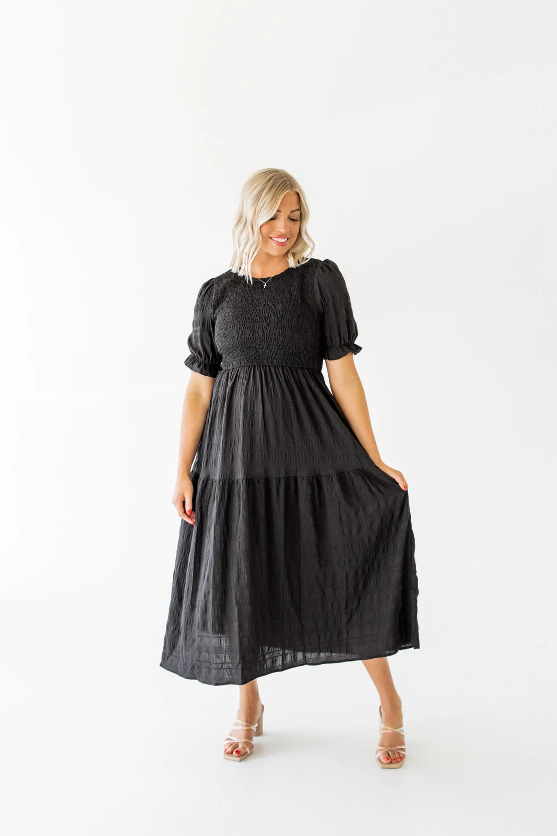 Scarlett Ruffled Maxi Dress | Black