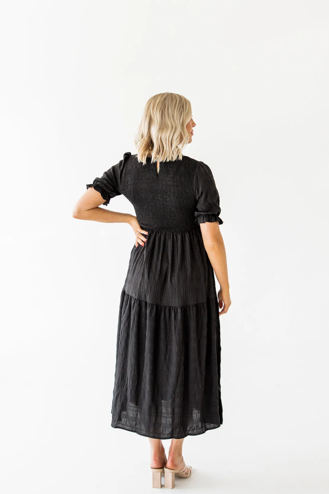 Scarlett Ruffled Maxi Dress | Black