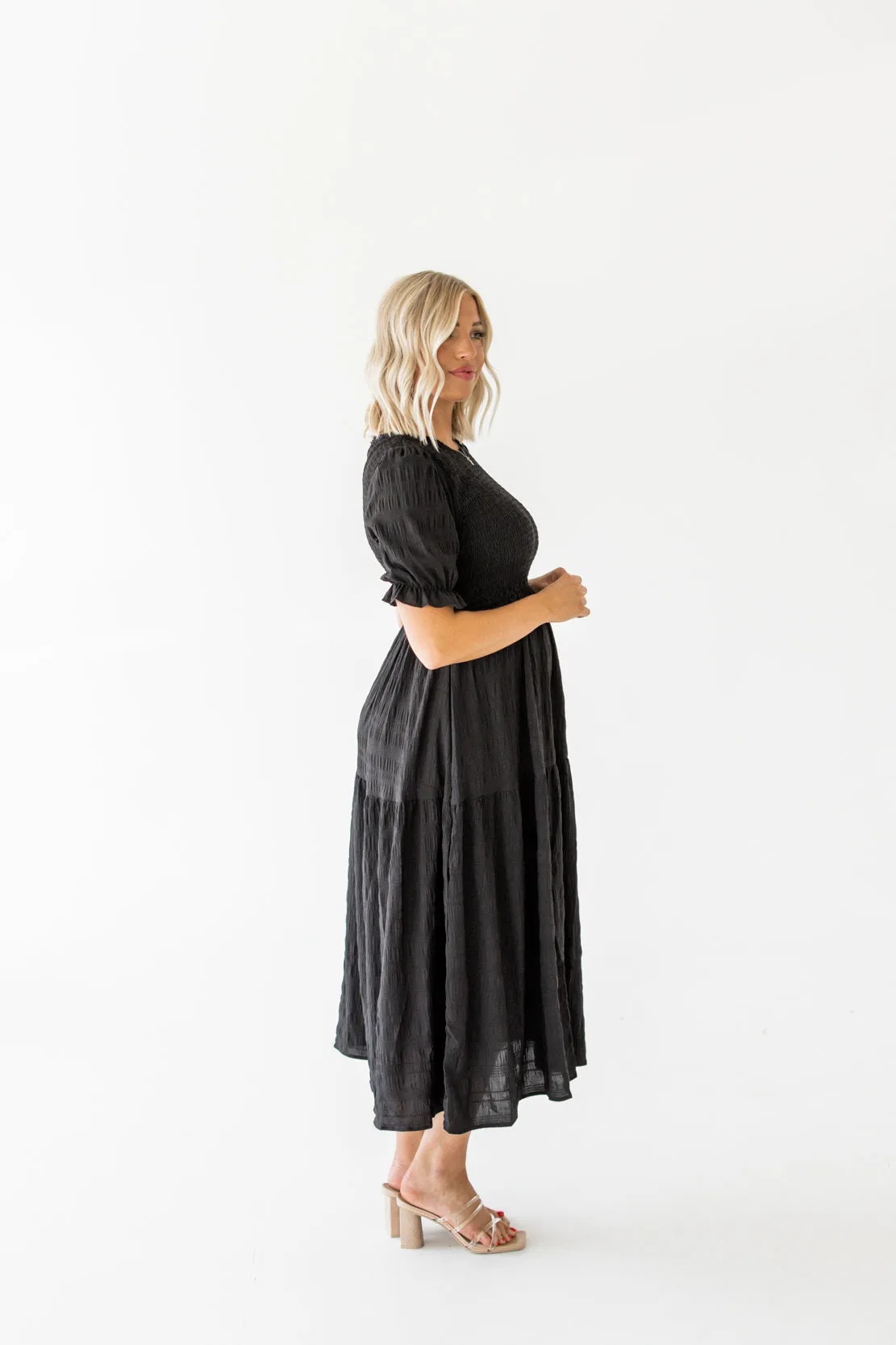 Scarlett Ruffled Maxi Dress | Black