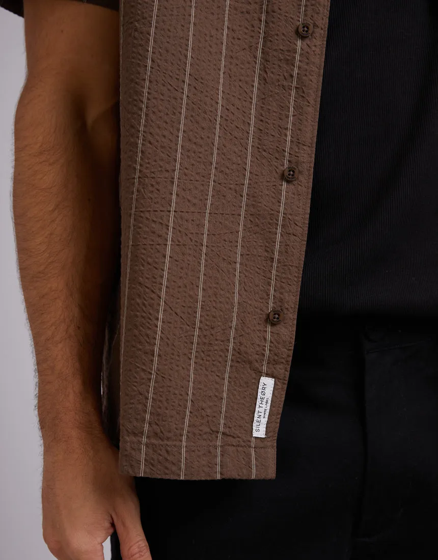 Seersucker Shirt Chocolate Stripe