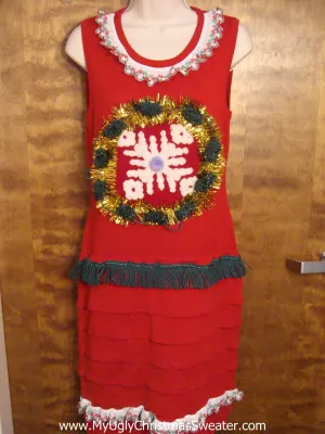 Sleeveless Sexy Red Christmas Dress