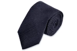 Southern Seersucker Necktie - Navy Solid