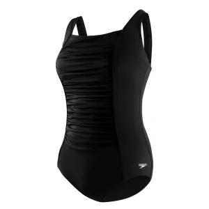 Speedo Plus Solid Shirred Tank - Black