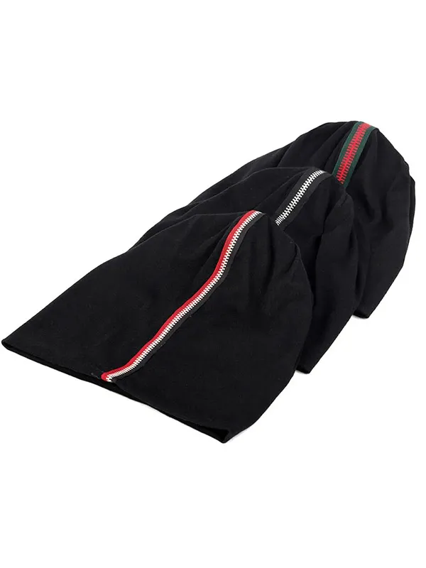 Stylish Cotton Soft Beanie with Decorative Zipper - SF1718