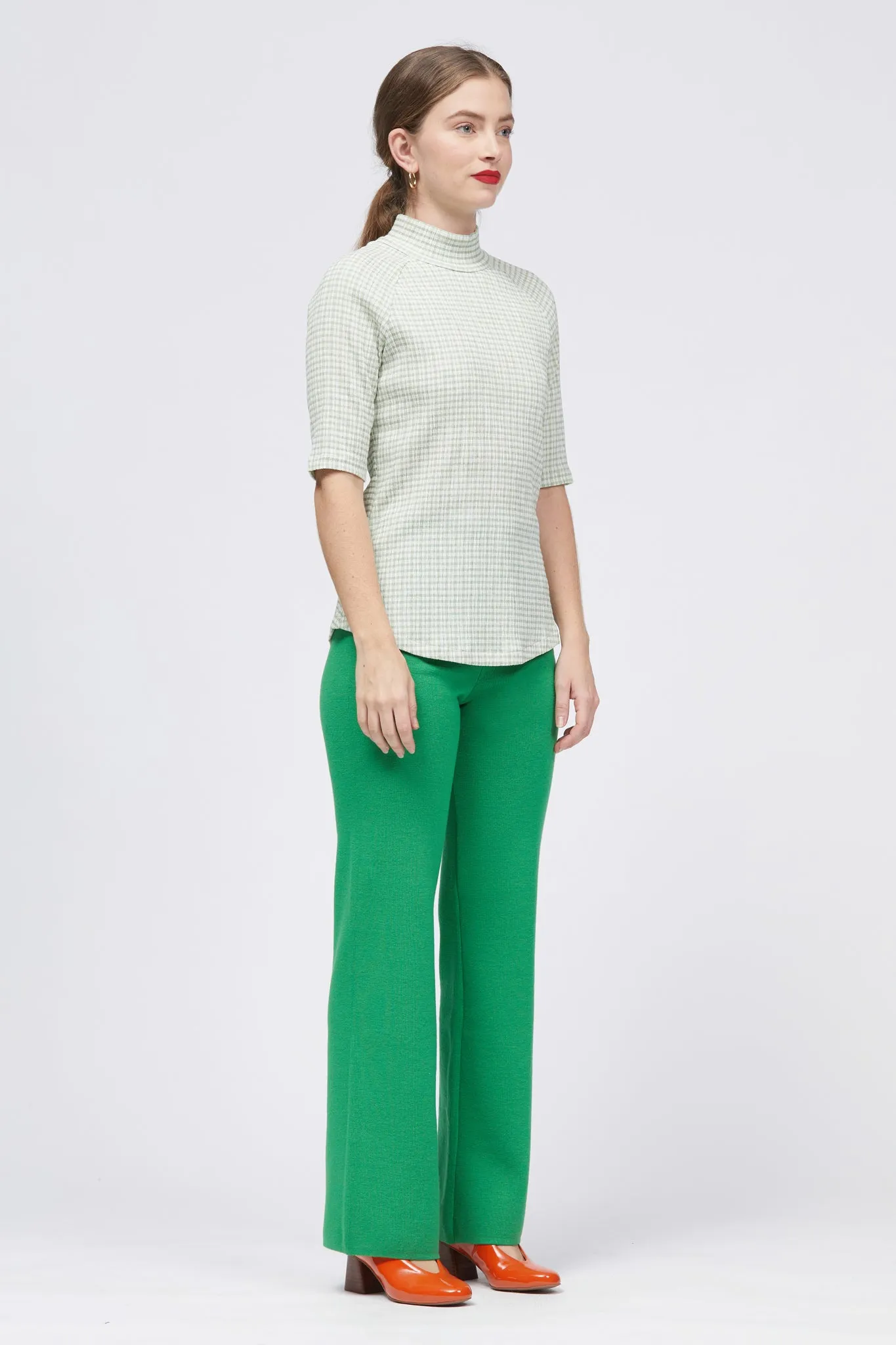 Targ Top Mint/White Check
