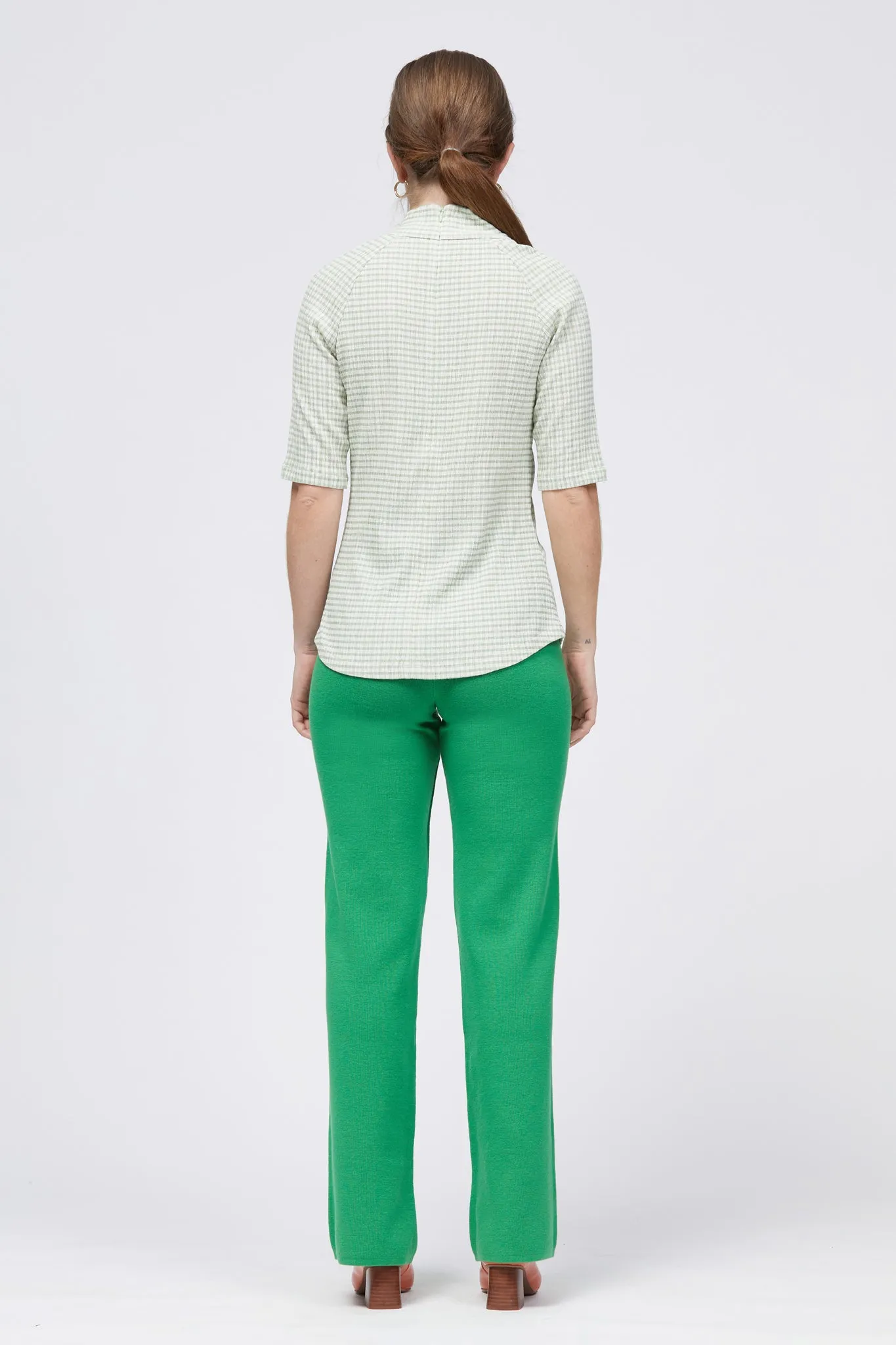 Targ Top Mint/White Check