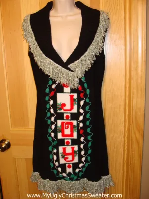 Ugly Christmas Sweater Party Tacky Dress "JOY" (d8)