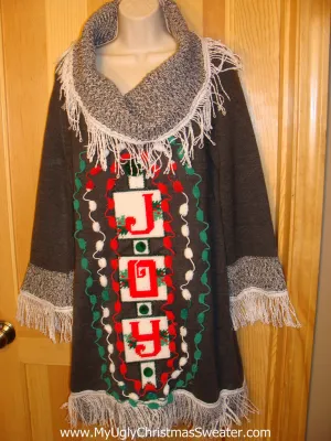 Ugly Christmas Sweater Party Tacky Dress Size L JOY (d18)