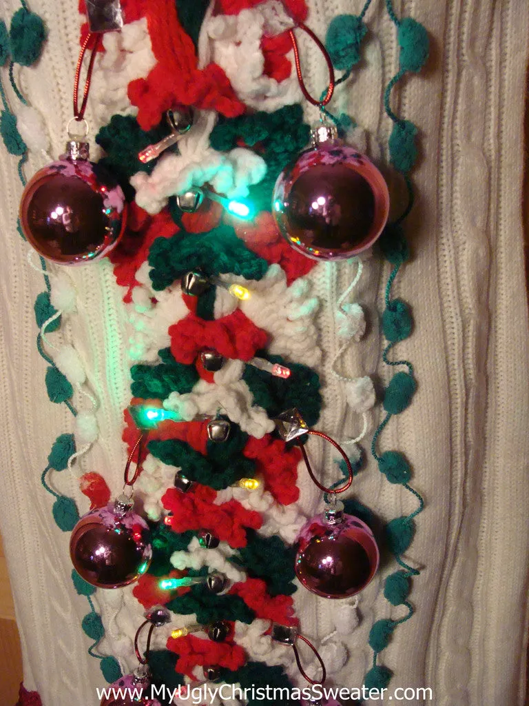 Ugly Christmas Sweater Party Tacky Dress with Lights (d69)